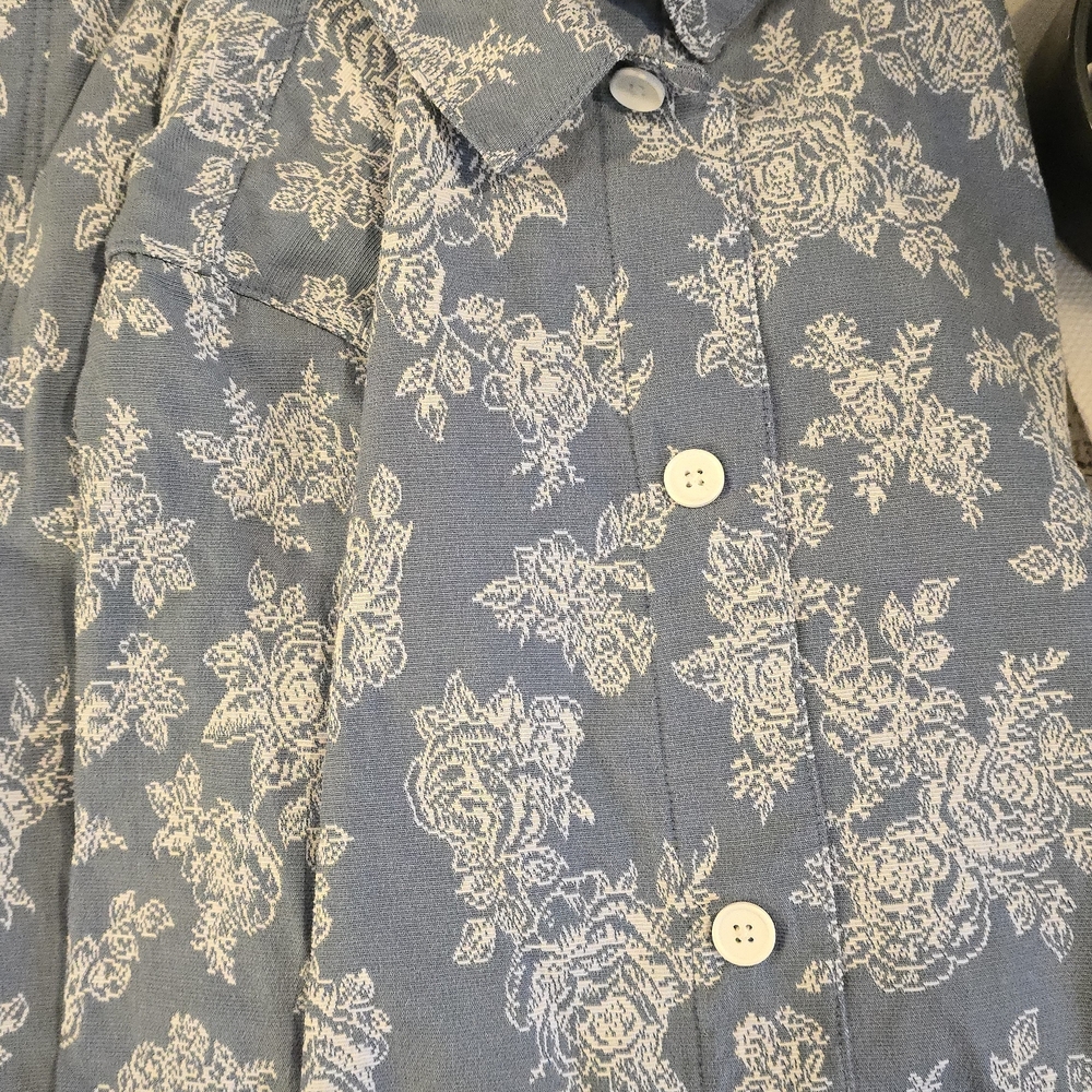 Old Navy Blue Floral Men's Shirt Jacket